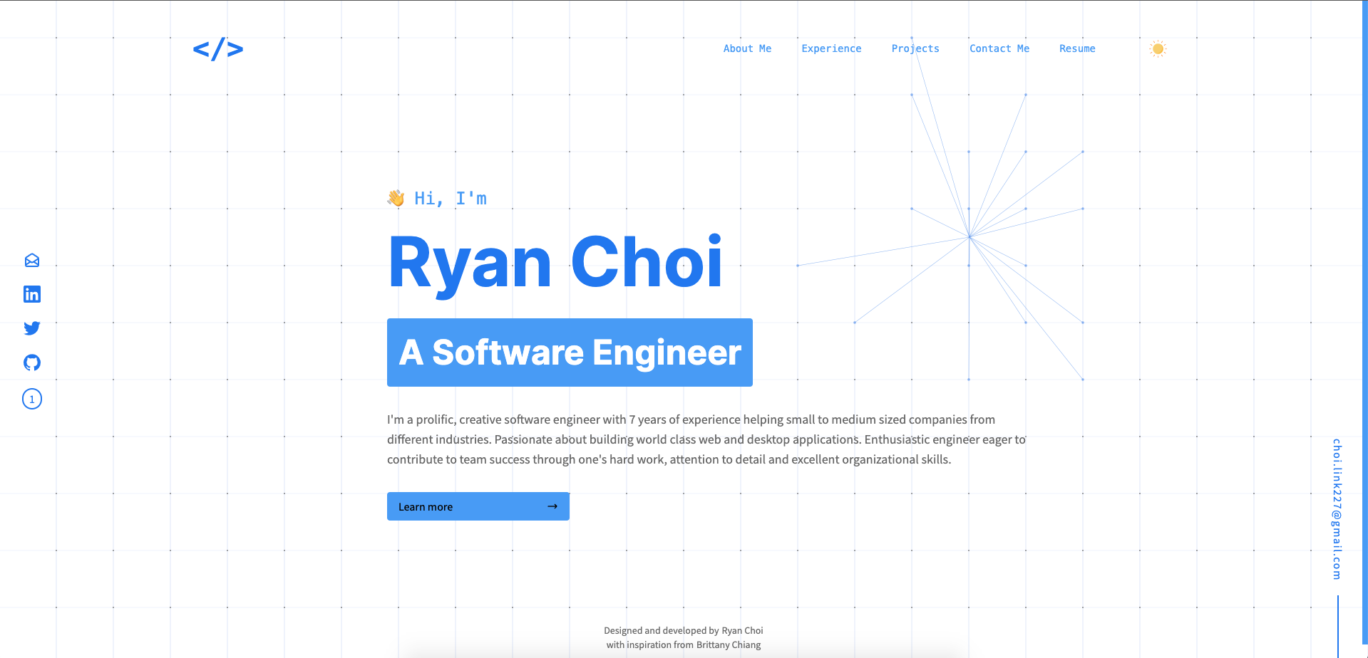 Screenshot of Personal portfolio